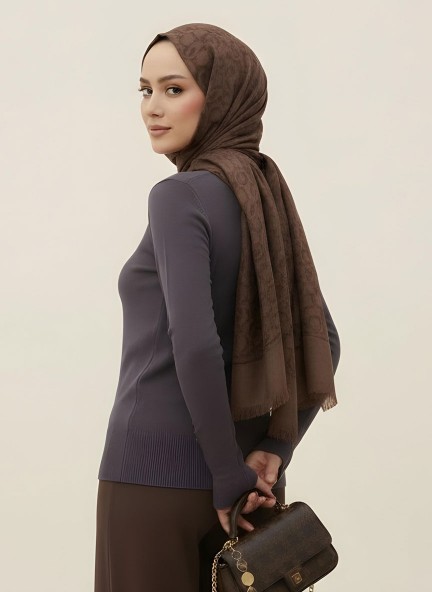 Pamuklu Kol Detaylı Body - Mürdüm